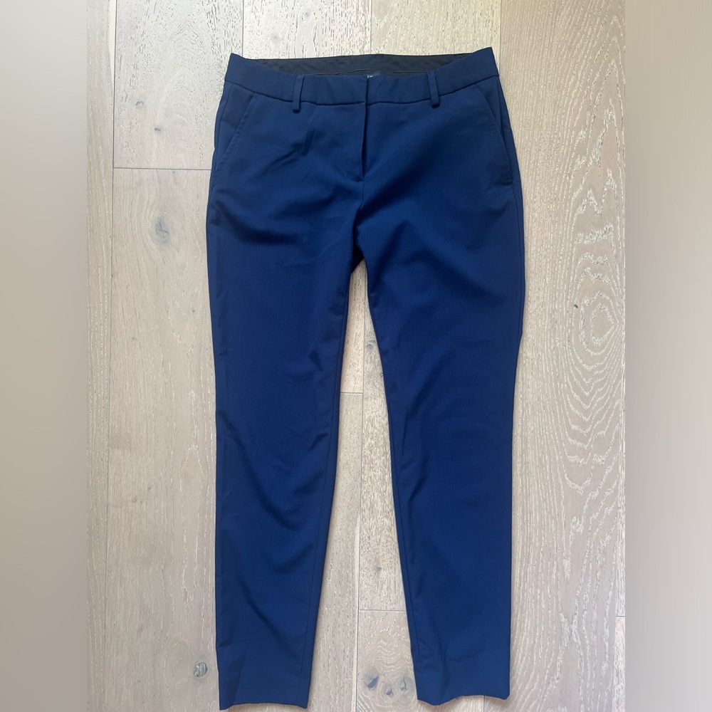 Jones New York Petite Stretch Navy Blue Slim Straight Ankle Pants 2P